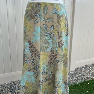 Charter Club Leafy Pattern Maxi Skirt